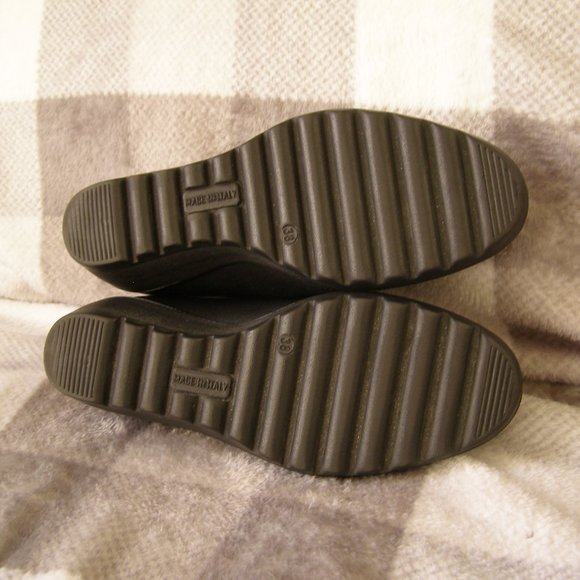 Flexus size 7.5 Euro 38 Black Leather Wedge shoes - Picture 11 of 13